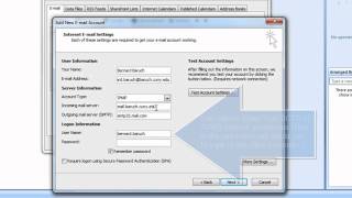 Outlook 2007 IMAP Configuration