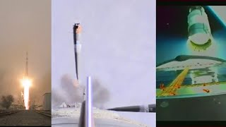 Progress MS-16 launch (On-board camera view)
