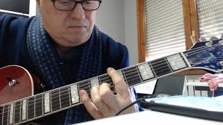 Aprendo acordes.Apuntes. Voicing Fly me too the moon. Practicar. Alumno. Mis apuntes