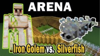 Minecraft Arena Battle Iron Golem vs. Silverfish