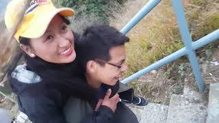 -Challenge- Kiran carrying Niru upward -above 100 steps-