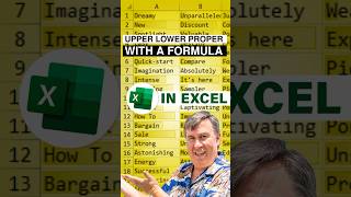 Excel Formulas to convert to Upper, Lower, or Proper Case #excel