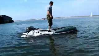 Аквилон (Aquilon) - надувная моторная лодка ПВХ с дном низкого давления (НДНД) 071