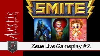 Smite Live Gameplay - Zeus Arena Gameplay (4 vs. 5)