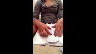 How to put a pad and panty liner on. :)