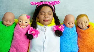 Are you sleeping Brother John, Linda Pretend Play with Baby Dolls #3