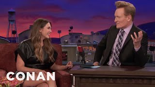 Elizabeth Olsen Teaches Conan Russian Curse Words - CONAN on TBS