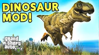 THE DINOSAUR MOD! (GTA 5 Mods Showcase #64)