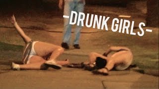 DRUNK GIRLS ON THE SIDEWALK!!