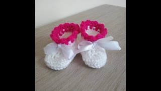? buciki na szydełku dla niemowlaka 0-3 miesięcy- shoes for baby on the crochet 0-3 months