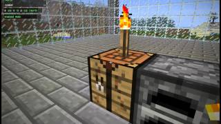 Как поставить факел на верстак/печку в Minecraft