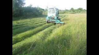 самодельный трактор и косарка роторная A self-made tractor and a rotary cutter