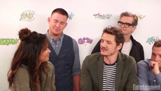 Cast of Kingsman:Golden Circle at SDCC doing finger ballet+russian subs