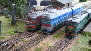 Железная дорога в миниатюре 1/87. В городе Перми 14.01.17!!!