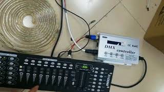 AC100 240V DMX LED Controller with LCD Display for High Voltage RGB LED Strip Light Lamp