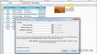 Función BUSCARV en Excel 2010