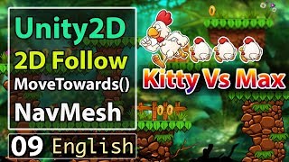Unity 2D Follow Character using MoveTowards[ Navmesh 2D] (09)