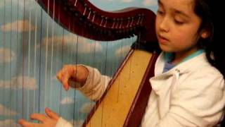9 year old playing Edelweiss on Harp