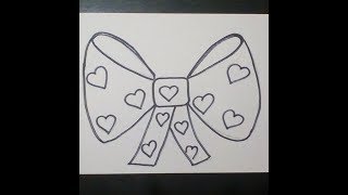 Как нарисовать бант   -   How to draw a bow    -    如何畫弓 Как нарисовать милые рисунки