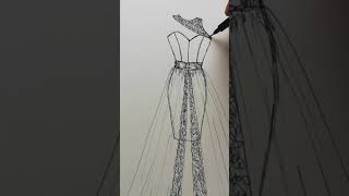 Je dessine une robe de mariée originale