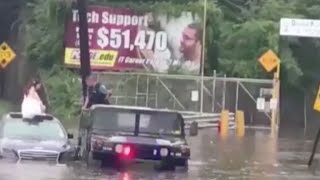New Jersey officer saves bride stranded in floodwater