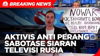 Aktivis Antiperang Sabotase Siaran Televisi Rusia