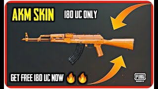 PUBG Mobile : Get AKM Skin Now | 180 Uc Only | Trick To Get 180 Uc Cash Free | Uc Cash Trick