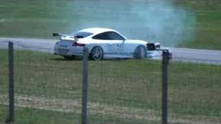 Porsche 911 GT3 RS drifting at Pannoniaring