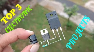 TOP 3 ELCTRONIC PROJECTS WITH 12V DUAL RELAY, TRANSISTOR D2498 & D880