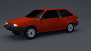 Blender. Модель автомобиля ВАЗ 2108