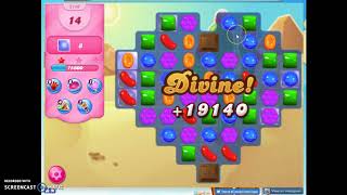Candy Crush Level 2140 Audio Talkthrough, 1 Star 0 Boosters