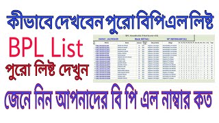 BPL List 2019 westbengal