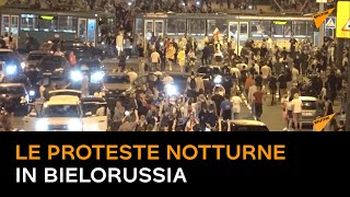 Le proteste notturne in Bielorussia