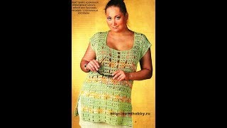 Кофточка Крючком для Полных Женщин - 2019 / Blouse Crochet for Full Women / Bluse für volle Frauen