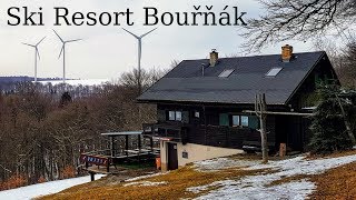 Lyžařský areál Bouřňák. Větrné turbíny / Ski Resort Bouřňák. Wind Turbines