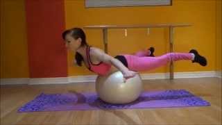 70+ exercises with fitball. From easy to hardest.