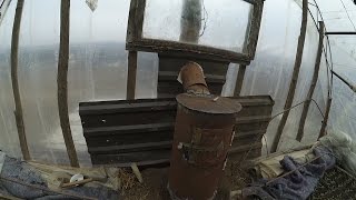 Буржуйка для теплицы || Отапливаем пленочную теплицу