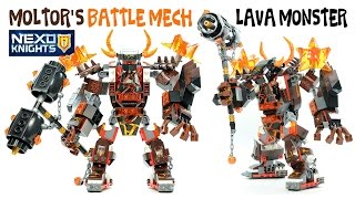 Nexo Knights Moltor's Battle Mech Lava Monster Unofficial LEGO Knockoff Set w/ Aaron Fox