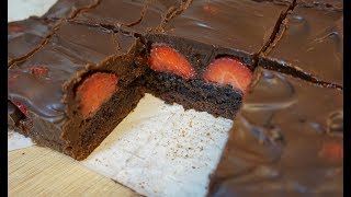 Chocolate Covered Strawberry Brownies | Boxed Brownies