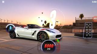 Corvette grand sport convertible, shift pattern to beat Dyno time.