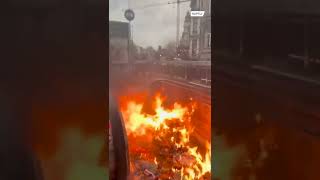 Violence and chaos hit Brussels streets as police clash with COVID restrix protesters