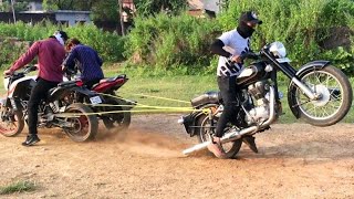 Bullet 350 Vs Duke 200 & pulsar 220 tochan  (350cc vs 420c )
