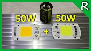 Тест двух LED 2x50W  220V + фильтр на входе [© Игорь Шурар 2017]
