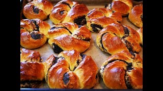БУЛОЧКИ   ВЕНОЧКИ с маком МЯГКИЕ , как пух