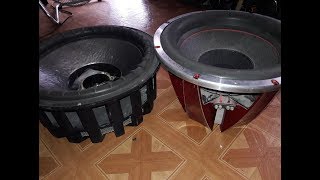 Reparando 2 subwoofer audio car open show