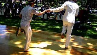 Roaring Twenties Jazz Age - Great Gatsby - Two Guys Dance Swing Dancing Governors Island NY 2009
