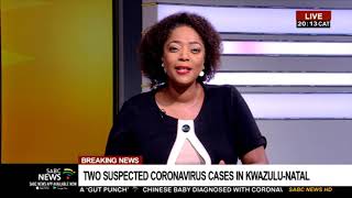 Health MEC says media creating false impression that there is possible cases of coronavirus in KZN