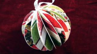 How To make a Paper Ball Christmas Ornament