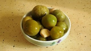 Засолка зелёных помидоров холодным способом / Salting green tomatoes cold