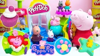 Play Doh Bakery Peppa Pig Playset Playdough cupcakes Peppa Toys